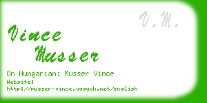 vince musser business card